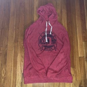 Surf Shop Ocean Hut Hoodie Red Size Medium